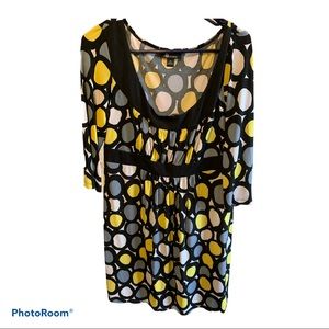 AB Studio Juniors XL Skater Dress Black, Yellow